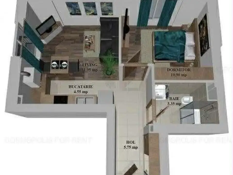 Proprietar-Vanzare Apartament 2 camere Tip Studio in Complex Cosmopolis  img 17